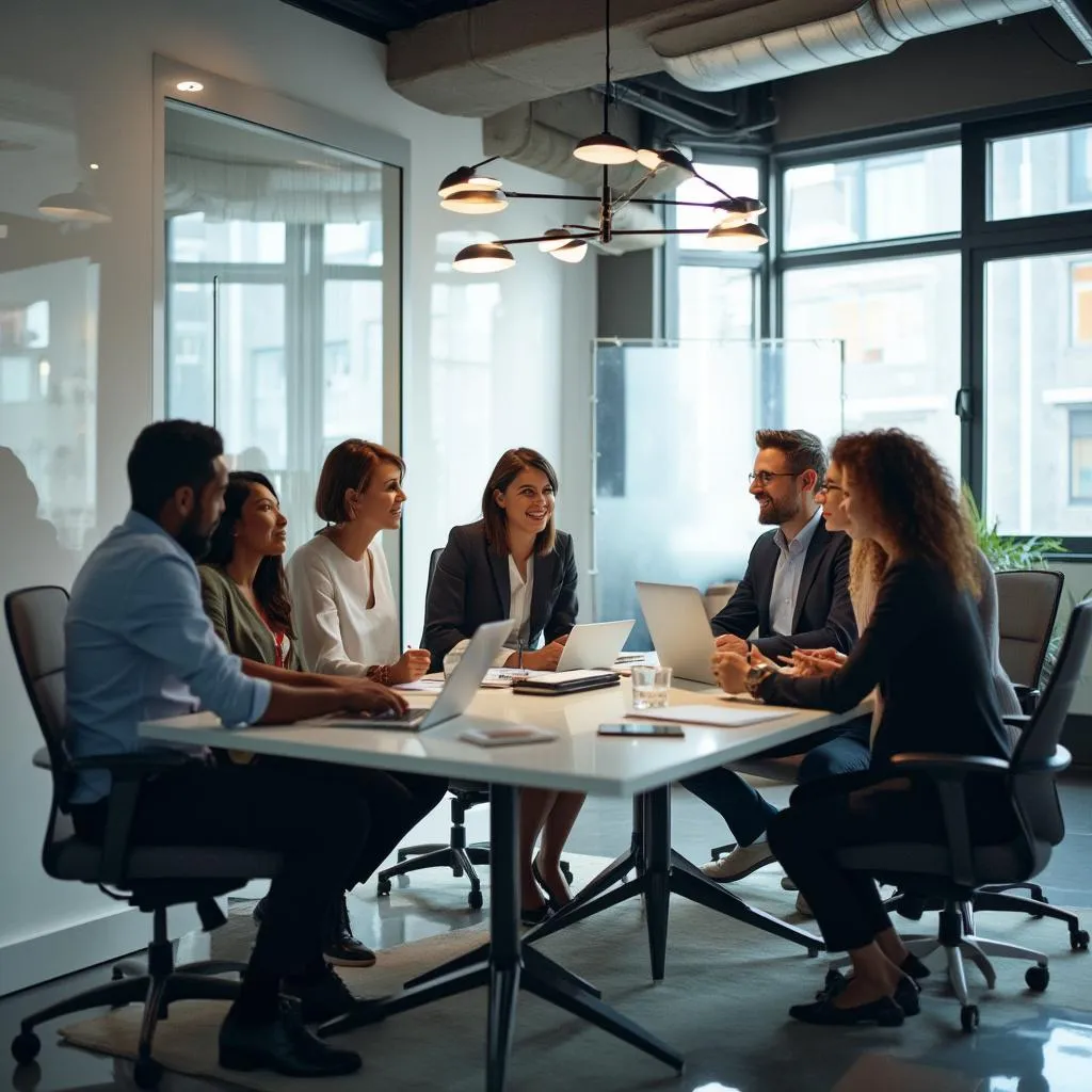 Nuestro equipo de consultores en oficina